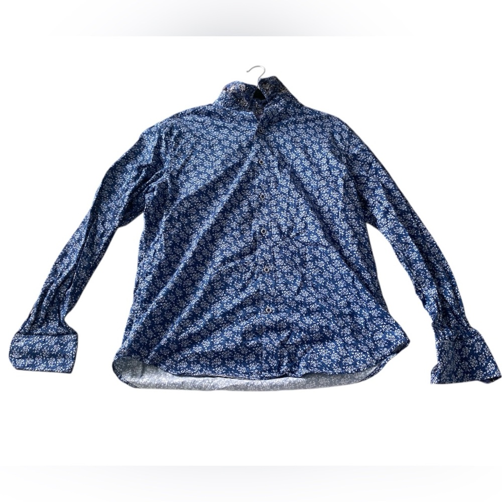Robert Graham Navy Floral Button Down Shirt